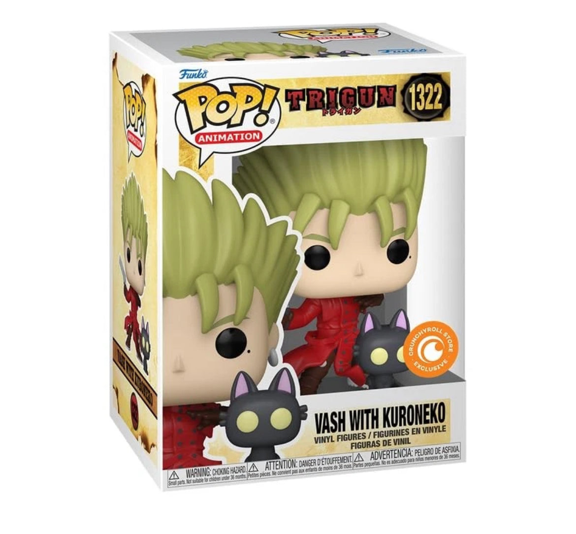 Funko pop trigun vash with kuroneko