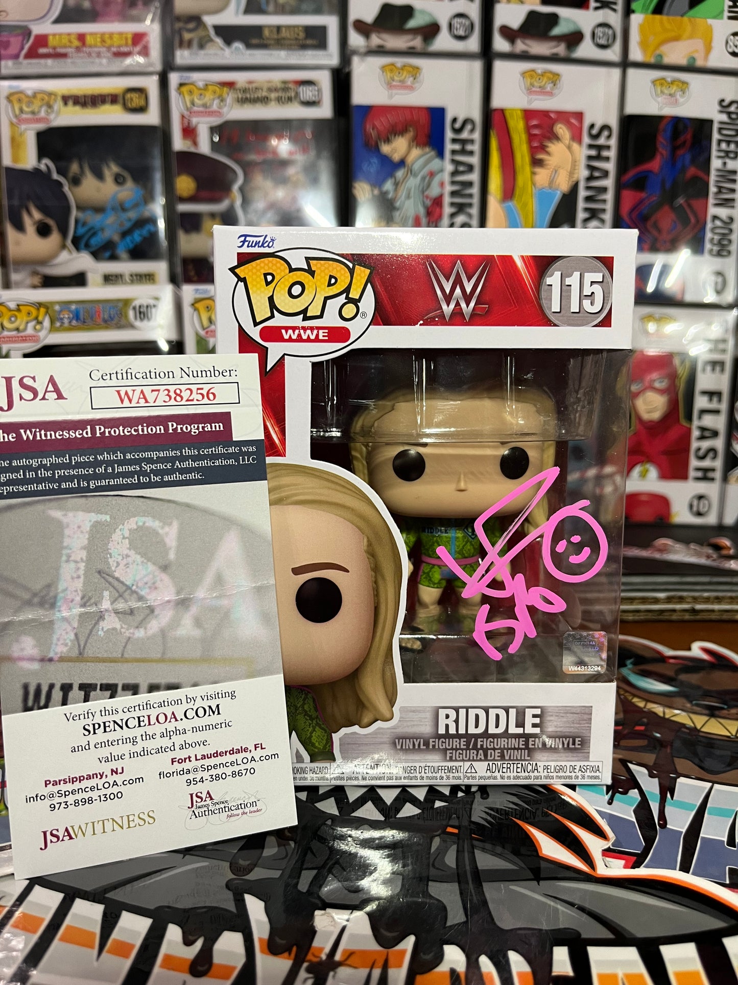 Matt Riddle Autograph Signed Funko Pop WWE 115 COA