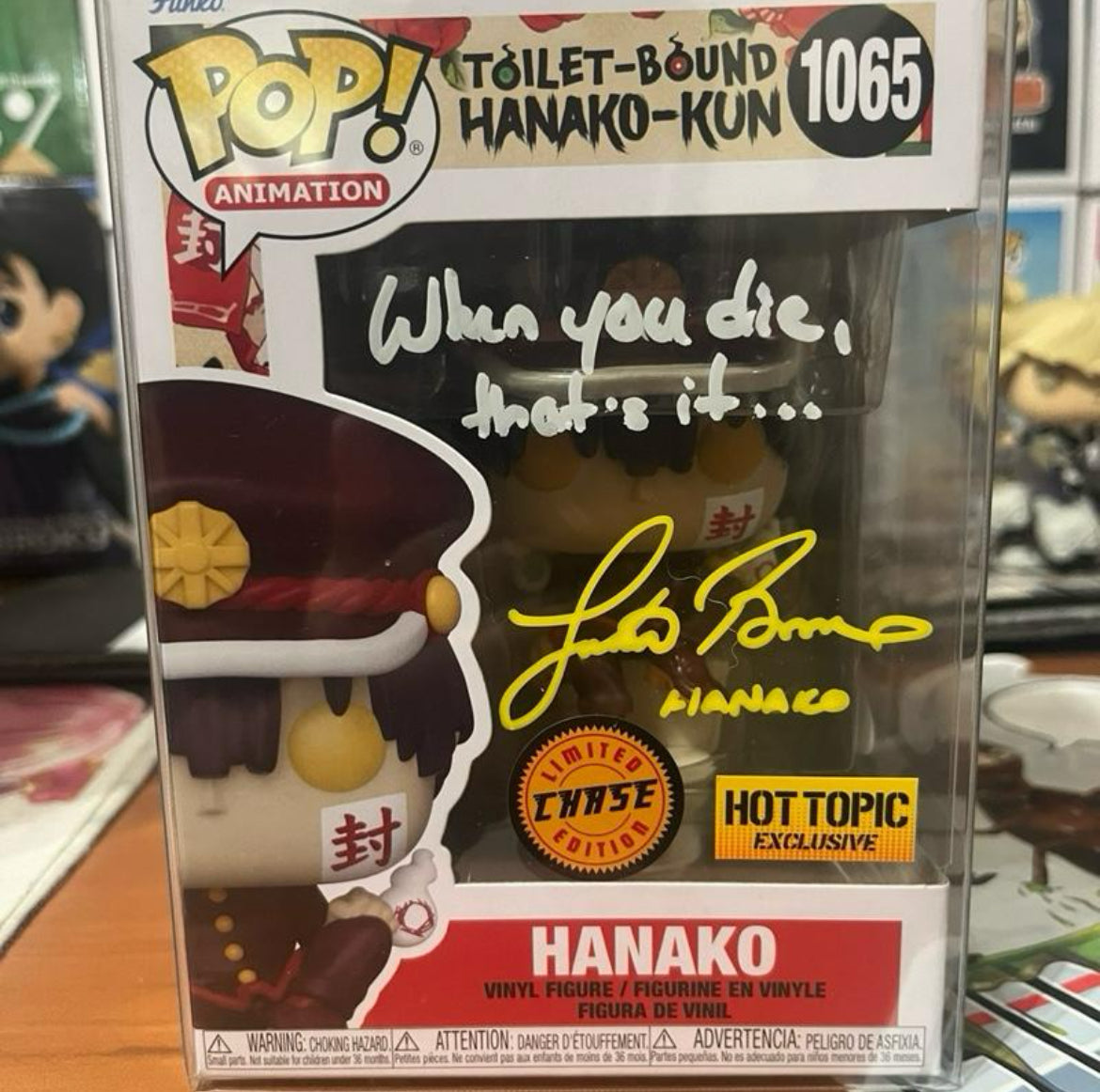 Funko pop! signed hanako chase signed jsa certified